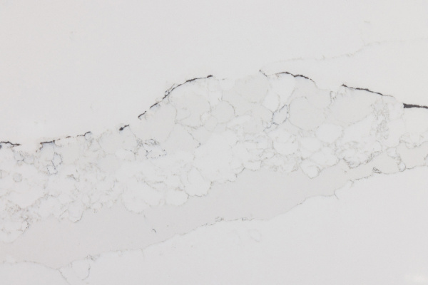 Светло-серый кухонный остров из кварцевого камня Asterum A4102 Husky