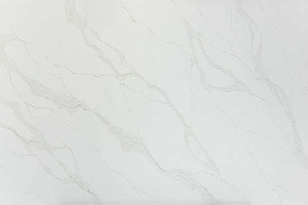 Белая кухонная столешница с серыми прожилками из кварцевого агломерата Stratos C4147 Mont