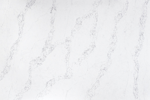 Подоконник из белого матового кварцевого камня Stratos C4145H Marina Honed с прожилками