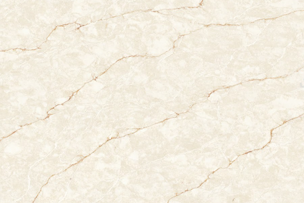 Обеденный стол из кварцевого агломерата AlephStone Ivory Glace в светло-бежевом цвете